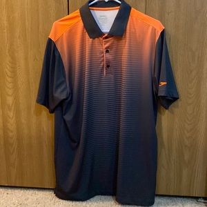 Slazenger orange grey and black like new golf shirt Large